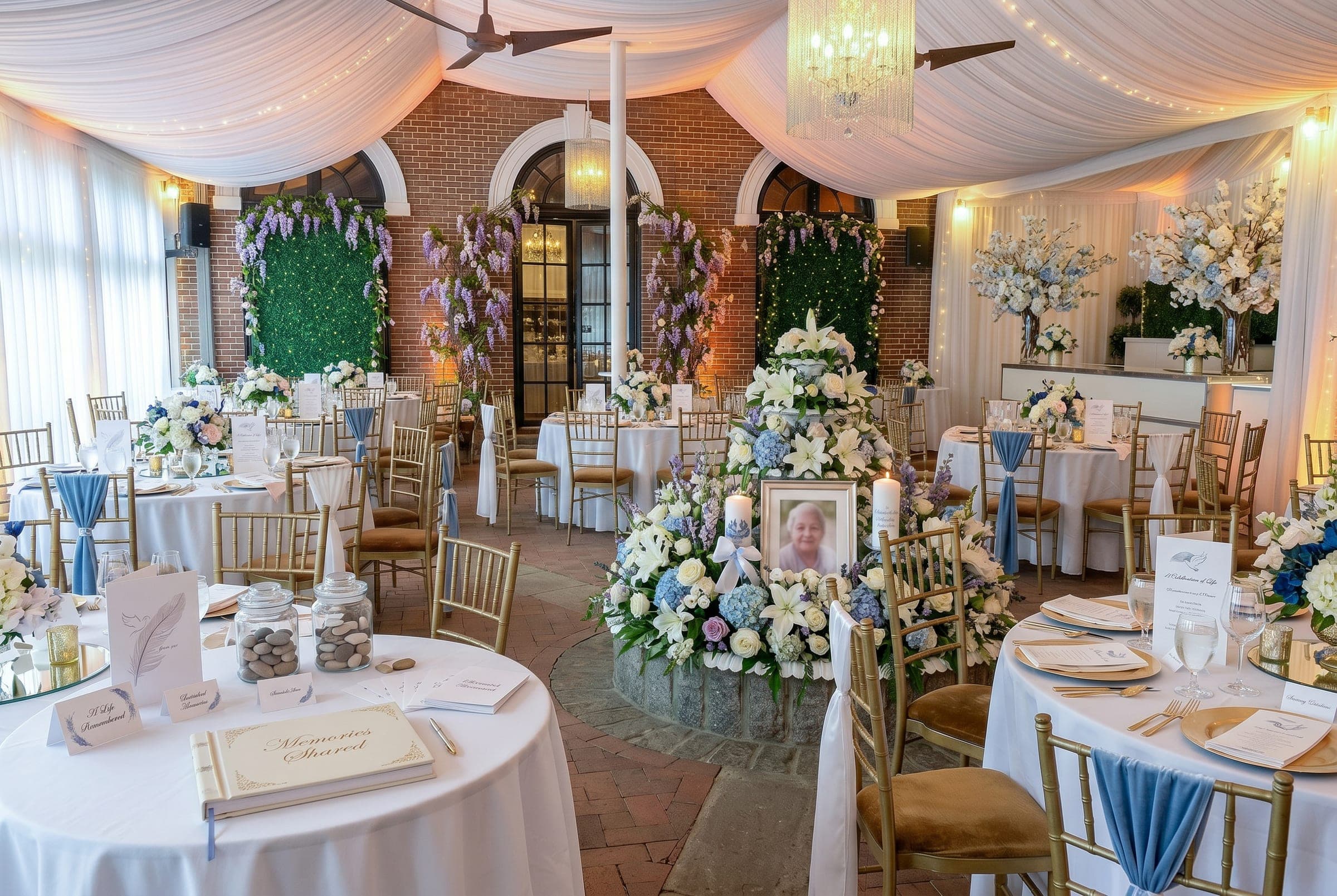 Elegant reception setup at Artistry
